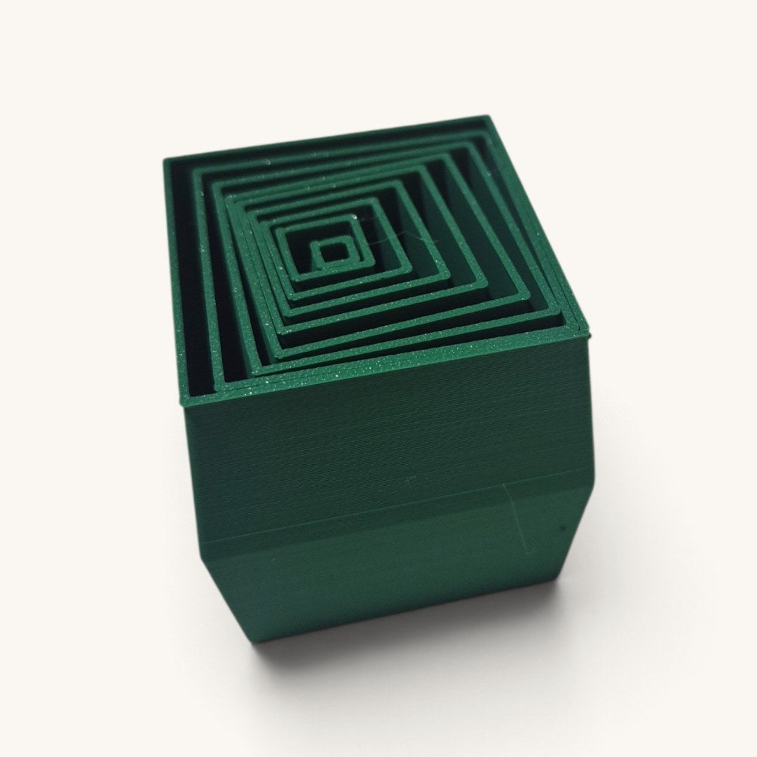 Cubo Expansível verde fechado