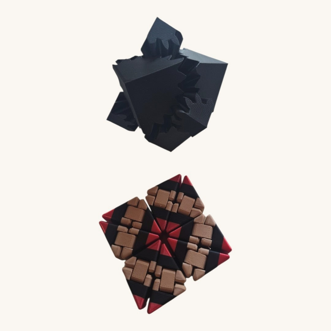 Gear Cube e Snake dobrada em quadrado